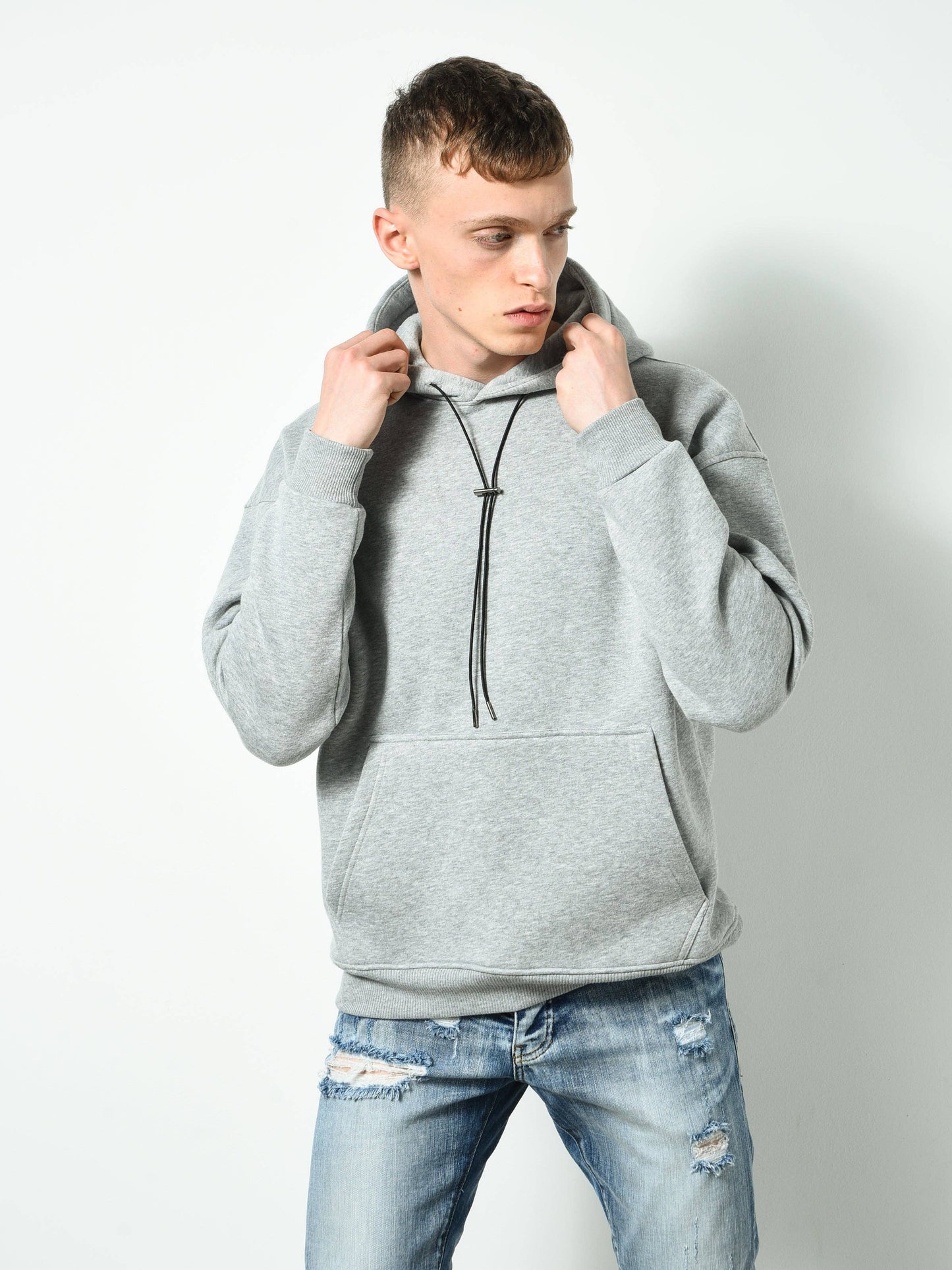 Grey Oversize Hoodie - 100% Cotton: S