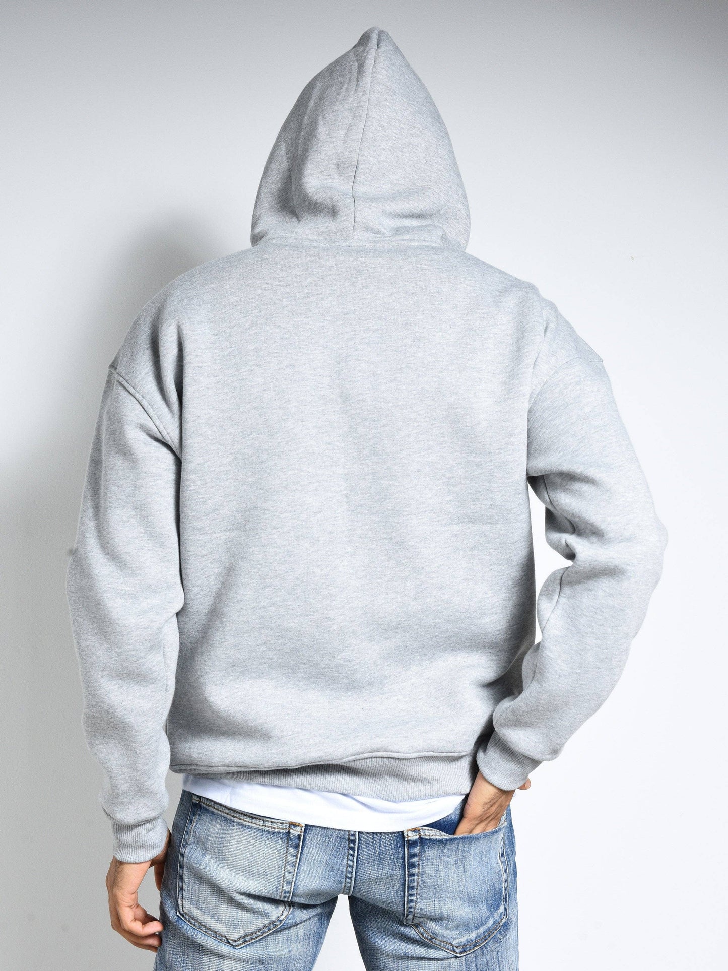 Grey Oversize Hoodie - 100% Cotton: S