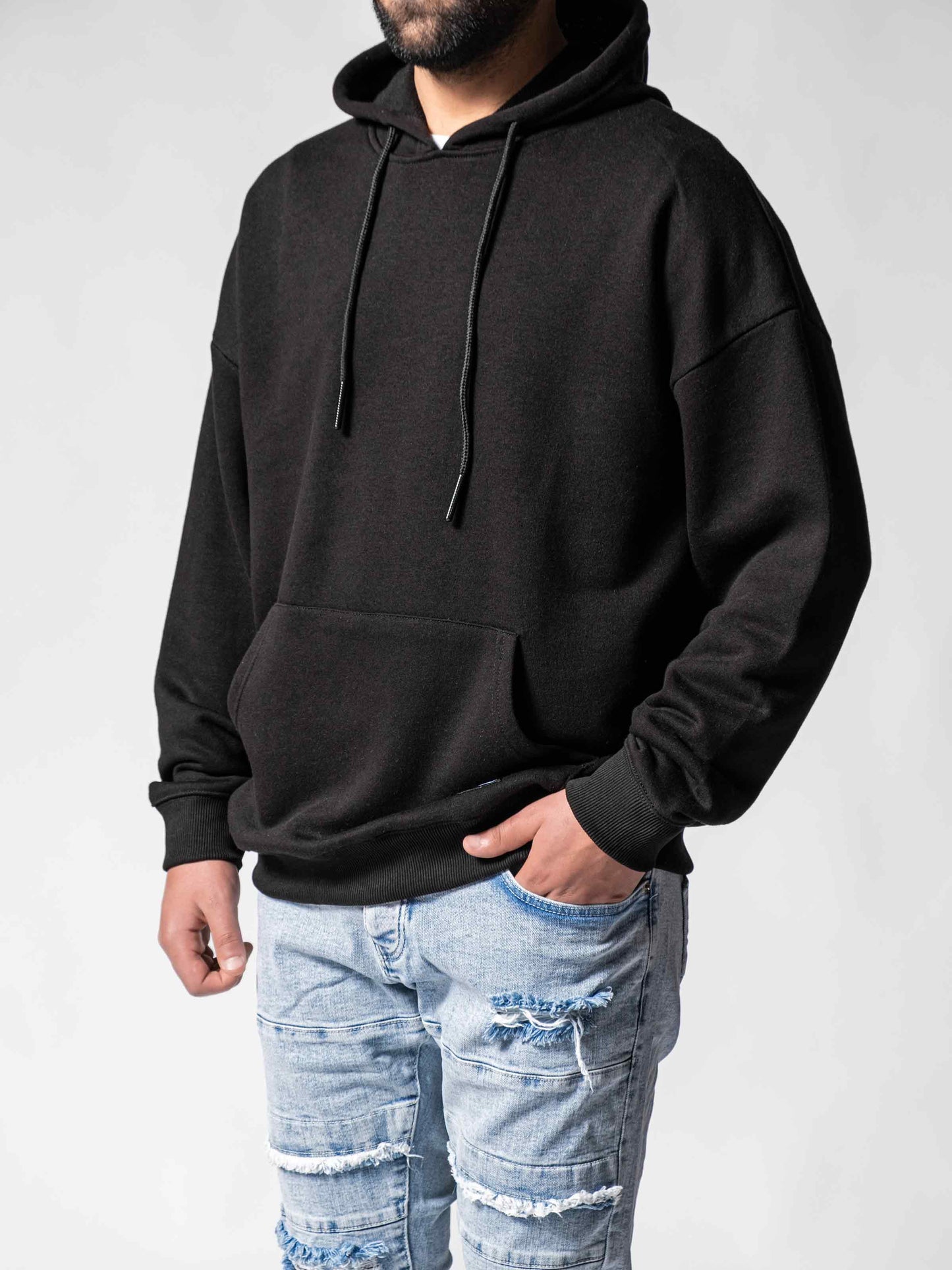 Black Oversize Hoodie: S