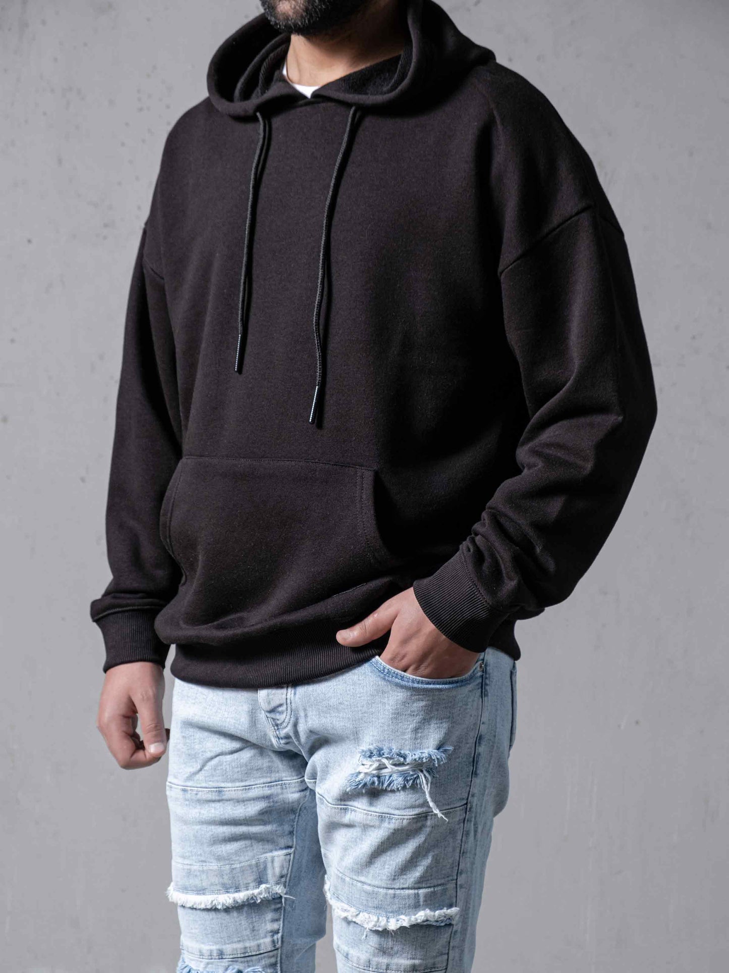 Black Oversize Hoodie: S
